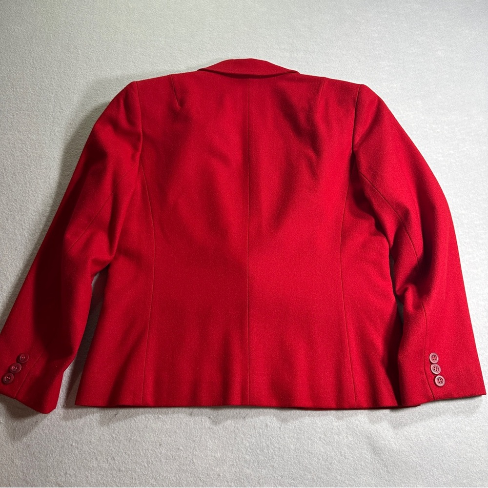 Vintage Pendleton Wool Blazer Womens 8 Red Single Button‎ Classic Made In USA - Picture 10 of 10